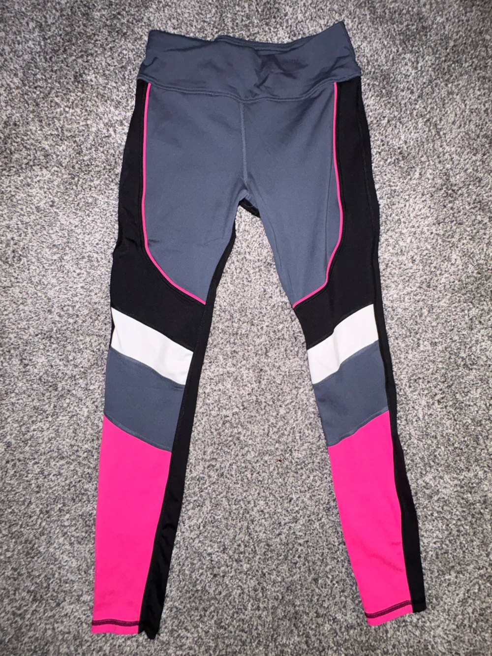 Avia Colorblock Performance Leggings in Gray, Pink, Black